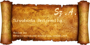 Szvoboda Antonella névjegykártya